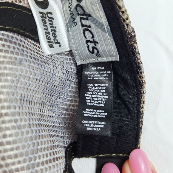 RealTree Camo Bright Orange United Rentals Trucker Hat Cap - Picture 10 of 11